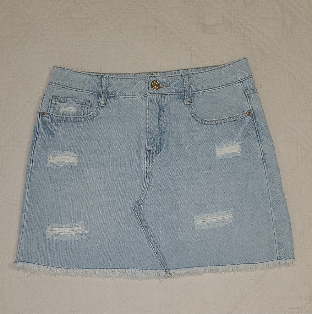 Light Blue Denim Skirt